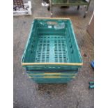 4x Plastic Supermarket Crates