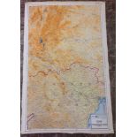 Double Sided Silk Map - Part of French Indo China 1940s