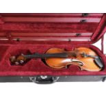Cased Violin with Internal Paper Label - Alexandri Gagliano Alumnus