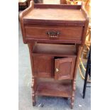 Wooden Lectern with Drawer and Cupboard under