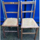 2x Cane Seated Chairs