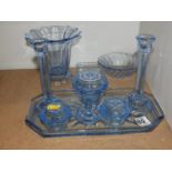 Glass Dressing Table Set