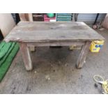 Heavy Rustic Garden Table