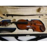 Cased Violin