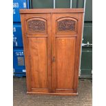 Two Door Wardrobe with Carved Detail