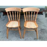 2x Solid Pine Chairs