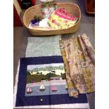 Moses Baskets and Contents - Roman Blind, Applique Picture and Throw etc