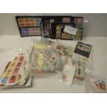 Box of Stamps - World in Packets and on Cards - M/U - 500+ Stamps
