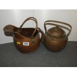 Coal Scuttle and Kettle
