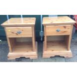 Pair of Pine Bedsides