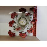Decorative Poppy Wall Clock