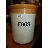 Stoneware Lidded Egg Crock - James Pearson, Chester Potters Mark