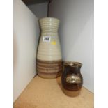 Studio Pottery Vase and Lundy Roger Cockram Jug