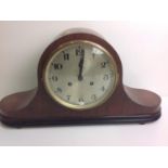 Wooden Cased Striking Mantel Clock - NB: No Key