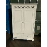 Belgravia Two Door Modern White Wardrobe