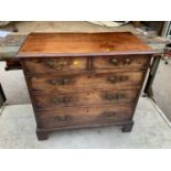 19th Century Oak Two over Three Chest of Drawers