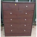 Modern Chest of Two over Four Drawers - Handle Missing