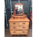 Two over Two Mirrored Dressing Chest