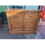 Oak Cupboard with Two Drawers