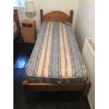Pine Single Bed with Mattress