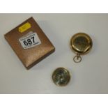 Brass Pocket Compass - Ross, London