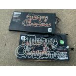 2x Illuminated Christmas Decorations