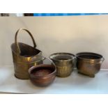 Brass Coal Scuttle and Other Metalware