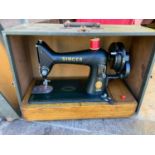 Cased Hand Cranked Singer Sewing Machine