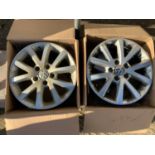 2x 17" VW Alloy Wheels with Bolts