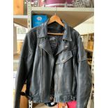 Leather Biker Jacket - Size 42