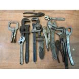 Mole Grips, Record Wrenches etc