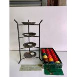 Billiard Balls and Candle Holder