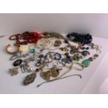 Jewellery Box and Contents - Costume Jewellery