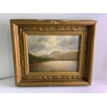 Gilt Framed Oil on Board - Loch Awe - Visible Picture 28cm x 21cm