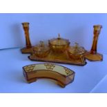 Glass Dressing Table Set