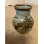 Studio Pottery Vase - David Leach - 29cm - Crack to Neck