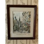 Framed Herbelot Watercolour - Visible Picture 22cm x 27cm