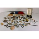 Hat Pins, Costume Jewellery etc