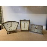 3x Vintage Clocks