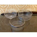 3x Cut Glass Bowls