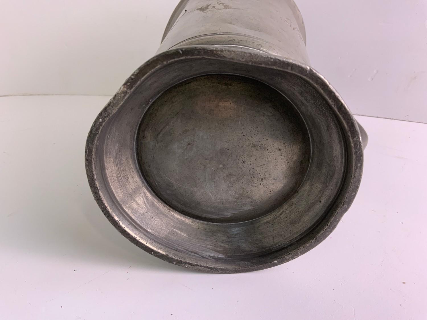 Victorian Pewter Tankard - 750 Excise Mark - Image 4 of 4