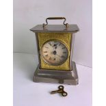 Musical Brass and Steel Alarm Clock - Working with Key