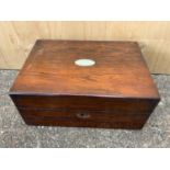 Victorian Mahogany Jewellery Box and Contents - Marbles