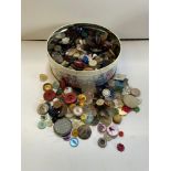 Tin of Vintage Buttons