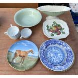 Quantity of China to include Spode Horse Plates and BOAC Cups