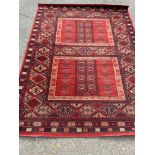 Patterned Rug - Red Ground - 230cm x 170cm