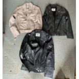 5x Ladies Leather Jackets - Assorted Sizes