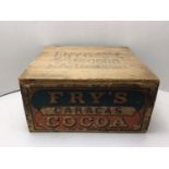 Wooden Fry's Caracas Cocoa Box - 32cm x 30cm x 16cm