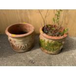 2x Terracotta Planters