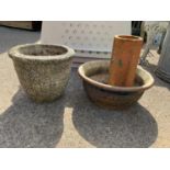 Concrete and Terracotta Pots